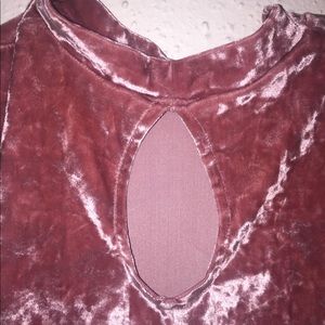 Pink Velour blouse.